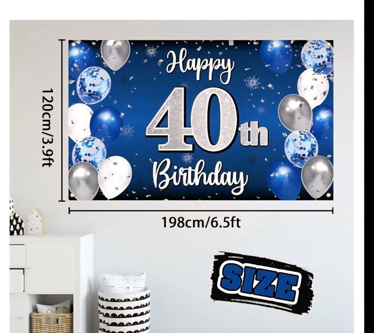 40th Birthday Banner