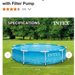 Alberca Intex Metal Frame 10x30 Con Filtro Incluido 