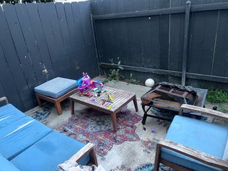 Outdoor Patio Furniture Set and fire pit