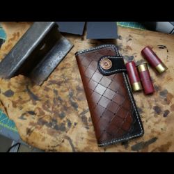 NEW Made In USA LEATHER BIKER Harley WALLET 