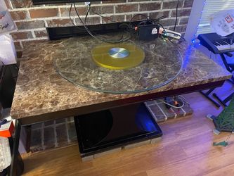 Granite table with spin glass