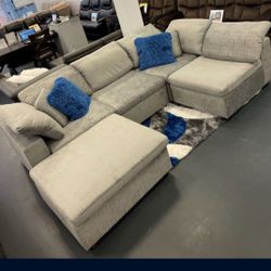 *Weekend Special!!!*---Modular Lima Fabric Sectional Sofa W/Ottoman---Only $599!!!---Delivery/$10 Down Financing🤭