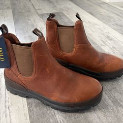 Polo Ralph Lauren Oslo Chelsea Chukka Ranger Leather Boots Brown Men’s Size 10.5