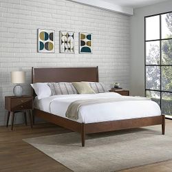 King-size Platform Bed and Headboard