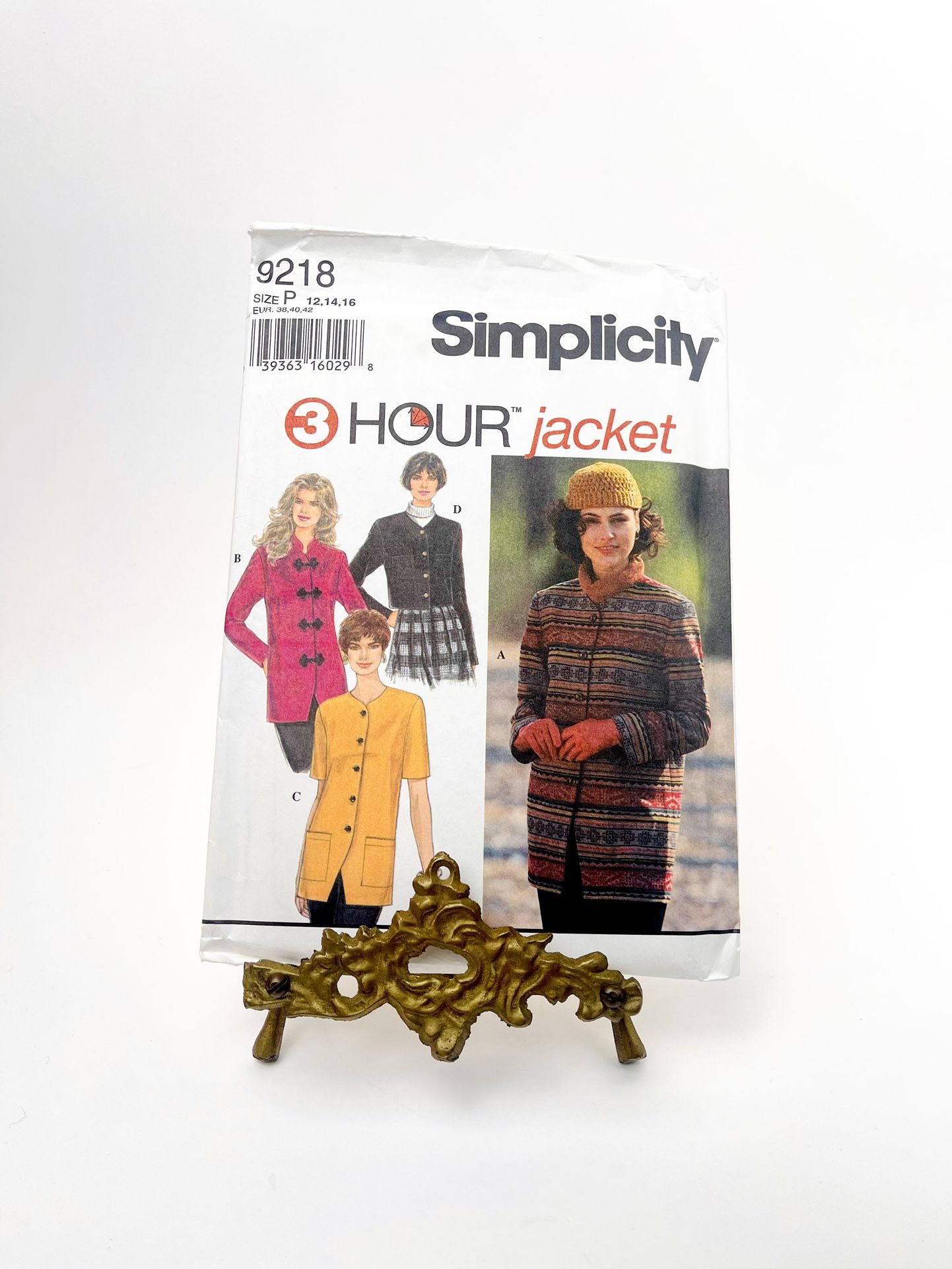 Simplicity 9218 Misses Jacket Size 12 14 16 Uncut Sewing Pattern 90s