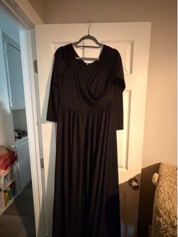 Black floor length off shoulder dress 2x