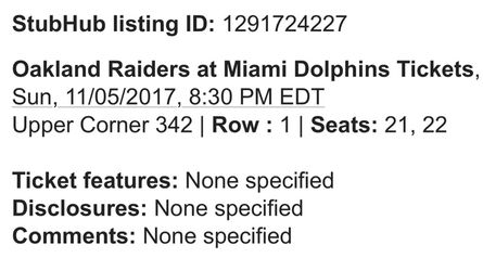 Dolphins/Raiders Night Game!!!