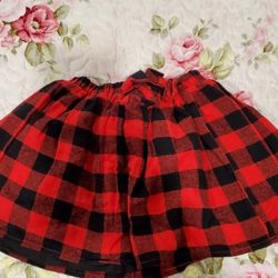 Kids Plaid Skirt Size 4 To 5 Years