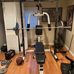Parabody Smith Machine + Bench + Lat Pulldown – Commercial Quality