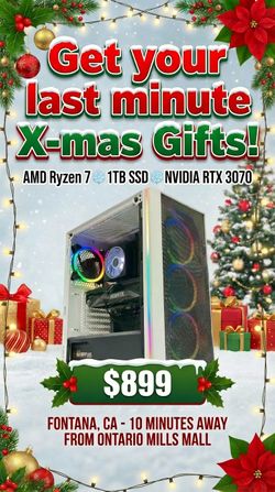 🎄X-MAS HOLIDAY SALE🎁GAMING PC | RYZEN 7 | 1TB SSD NVMe | RTX 3070 | DESKTOP | COMPUTER | UD303