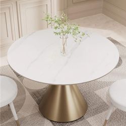 47 Inch Morden Fort Round Dining Table Luxury Design