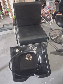 shampoo bowl/ chair and portable hair dryer