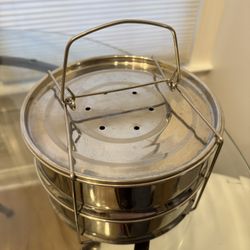 Stackable Steamer Insert Pans with Sling for Instant Pot Accessories 6/8 qt