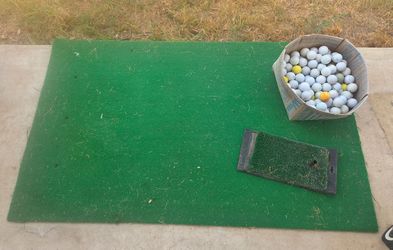 5x3 Golf Hitting Mat + Practice Mat + Lots of Golf Balls