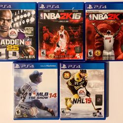 Lot Of 5 PS4 Games Complete Perfect Condition