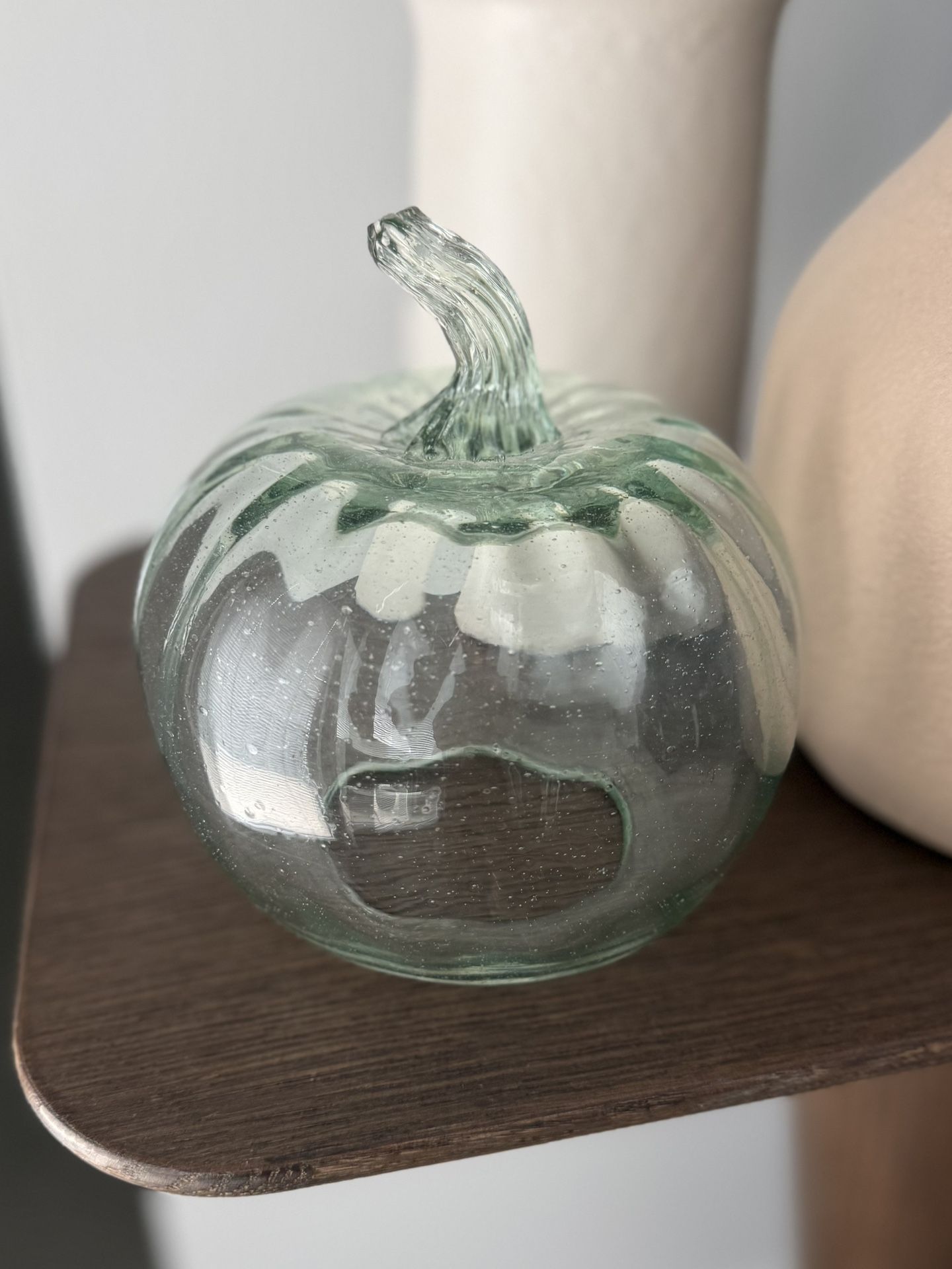 Pottery Barn Glass Cloche Pumpkin Seasonal Decor