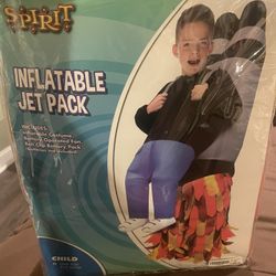 inflatable jet pack costume. Like New. Paid Over $40. CHILD. ONE SIZE FITS MOST