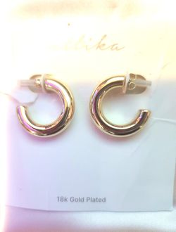 18k Gold Plated Round Earings