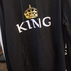 Xl valentines king pullover hoodie sweatshirt