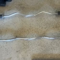 Olympic Curl Bars (2) W/ Clips