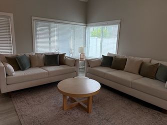 Jerome’s Malibu Couches Beige Fabric Sofa Set