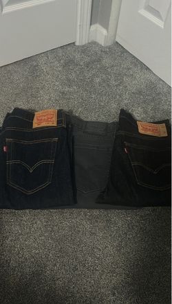 Grey, Blue , and black levis 34/32 45 bucks for all