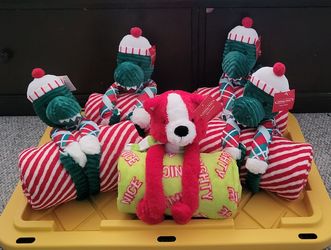 New,5 stuffed animal with blankets