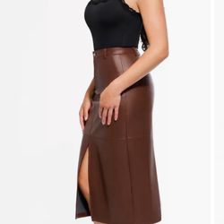 Small Popilush  Sculpted Faux Leather Contour Skirt
