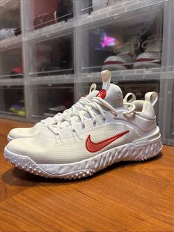 Nike Huarache 9 Elite TF LAX White Red FV6141-100 Lacrosse Cleats Men’s Sz 11 NWOB