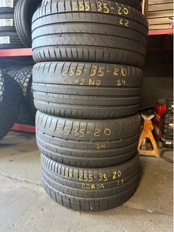 20” tires 255/35/20 semi new with free installation $65 each