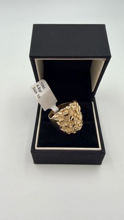 10KT YELLOW GOLD MENS NUGGET DESIGN SIZE 10 4.8GR