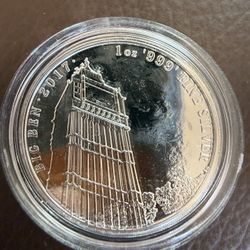 2017 1oz England Big Ben Silver Coin 