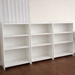 3 White Bookcase / Storage Shelf – Clean & Minimal 