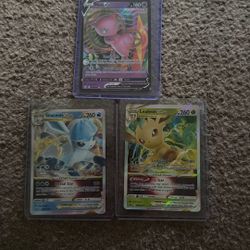 Mew V. Glaceon Vstar.  Leafeon Vstar