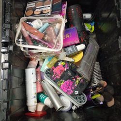 Huge Box Of Makeup And Products 
