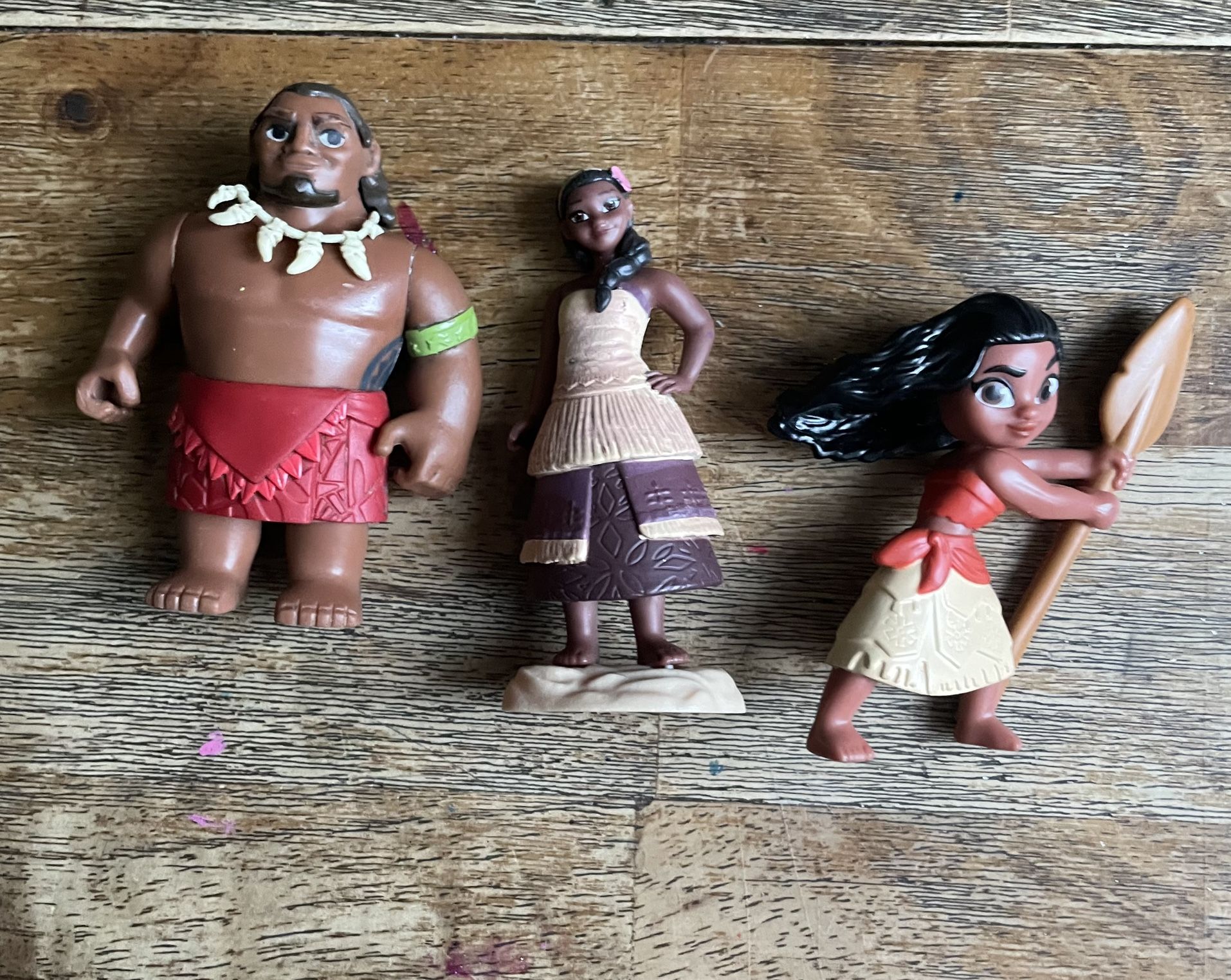 Moana Lot of 3 Figurines
