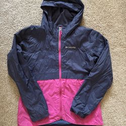 Girls Columbia Rain Coat/Jacket - 10/12 Large