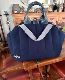 Dog holder for medium dog waterproof washable blue carrier