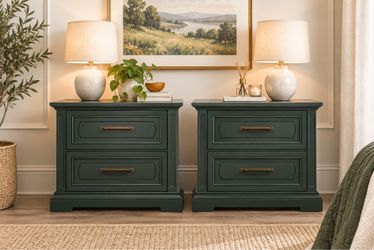 Refinished American Martinsville Solid Wood Nightstands