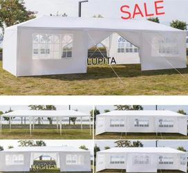Party Tent 10x30 Outdoor Gazebo Canopy with 8 Removable Sidewalls, Waterproof Wedding, Patio, - UV Protection for Events & Gatherings