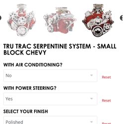 TRU TRAC Billet Serpentine System For Small Block Chevy