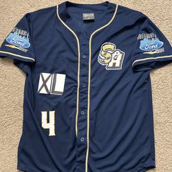 San Antonio Missions Jersey Mens Size XL Trea Turner #4 MiLB Baseball Blue
