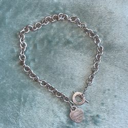 Tiffany & Co Sterling Silver 925 Toggle Heart Tag Necklace