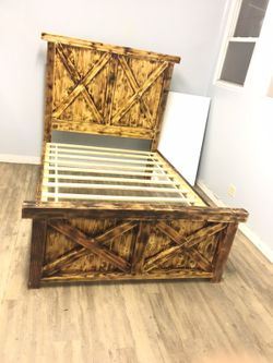 Wood Queen bed