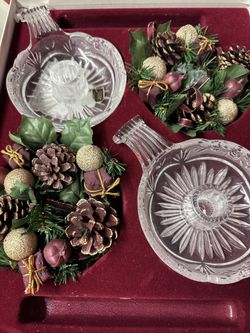 Christmas Crystal Candle stick holders