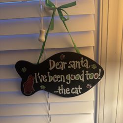Holiday wall art for cat owner 