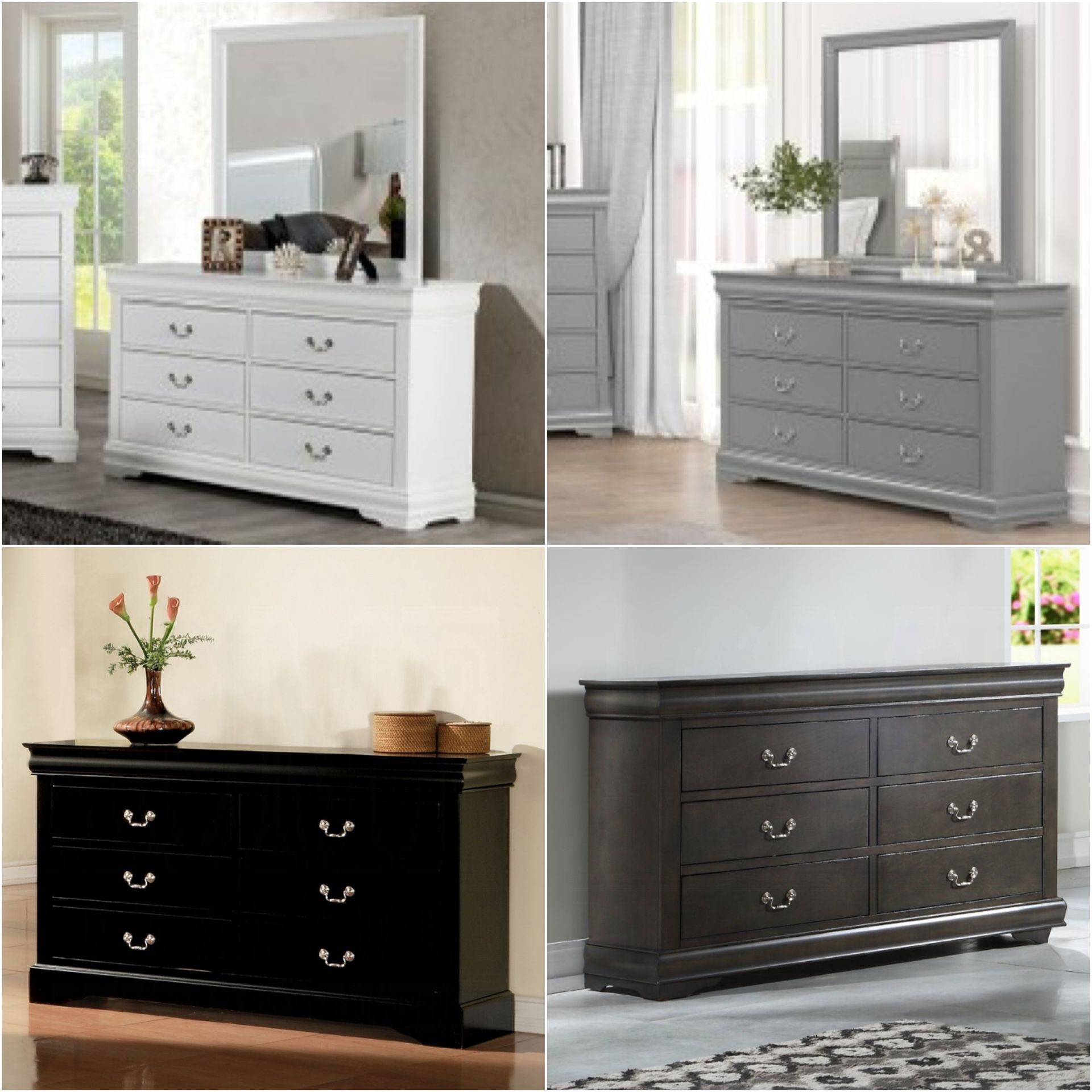 DRESSERS, NIGHTSTANDS AND CHESTS! DRESSER $295 Dresser $295 Mirror $45 Nightstand $125 Chest $245