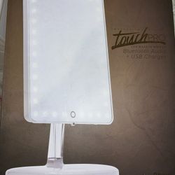 Impressions Vanity - Touch Pro LED Makeup Mirror with Bluetooth Audio+Speakerphone & USB Charger