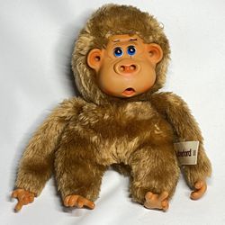 Vintage Russ Berrie Rutherford III Plush Monkey Doll Stuffed Animal Sucks Thumb