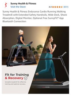Sunny Health & Fitness Endurance Cardio Running Walking Treadmill